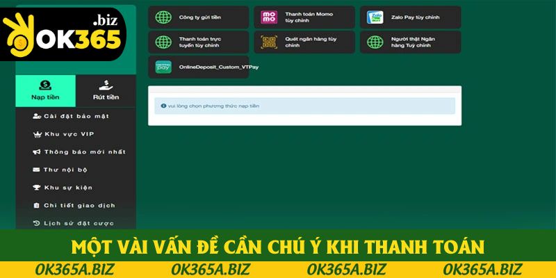 Một vài vấn đề cần chú ý khi thanh toán gửi vốn